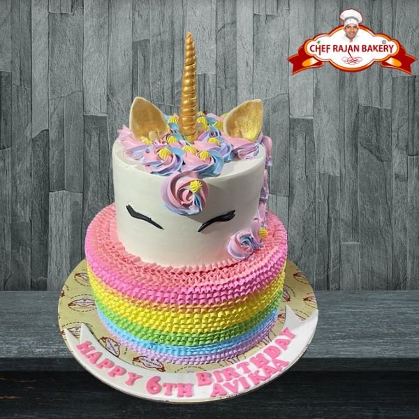 Unicorn Theme No Fondant Cake For Kids Birthday 92 - Cake Square Chennai |  Cake Shop in Chennai