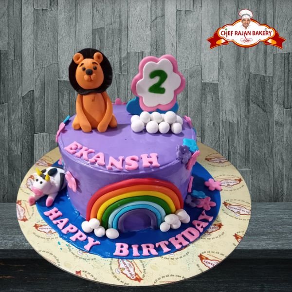 Jungle Animals Cake. Kids Cake Designs . Noida & Gurgaon – Creme Castle