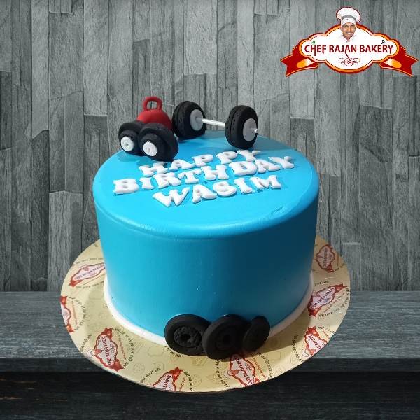 Gym theme cake 1 kg 500 gm 