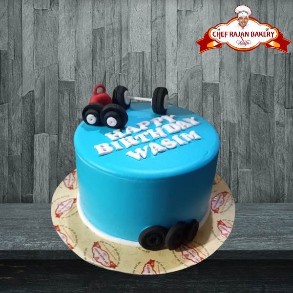 Gym theme cake 1 kg 500 gm 