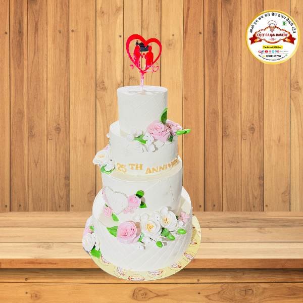 Top luxury 25Th Wedding anniversary cake 12 kg 