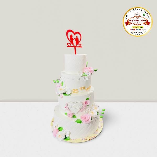 Top luxury 25Th Wedding anniversary cake 12 kg 