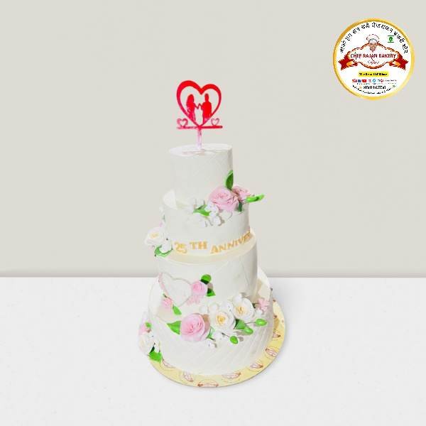 Top luxury 25Th Wedding anniversary cake 12 kg 