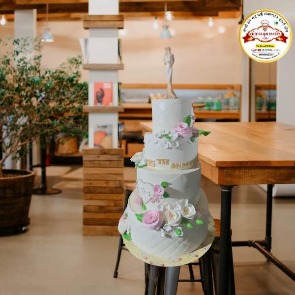 Top luxury 25Th Wedding anniversary cake 12 kg 